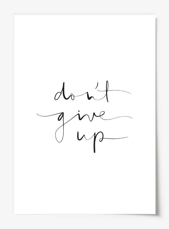 Don't give up, Poster