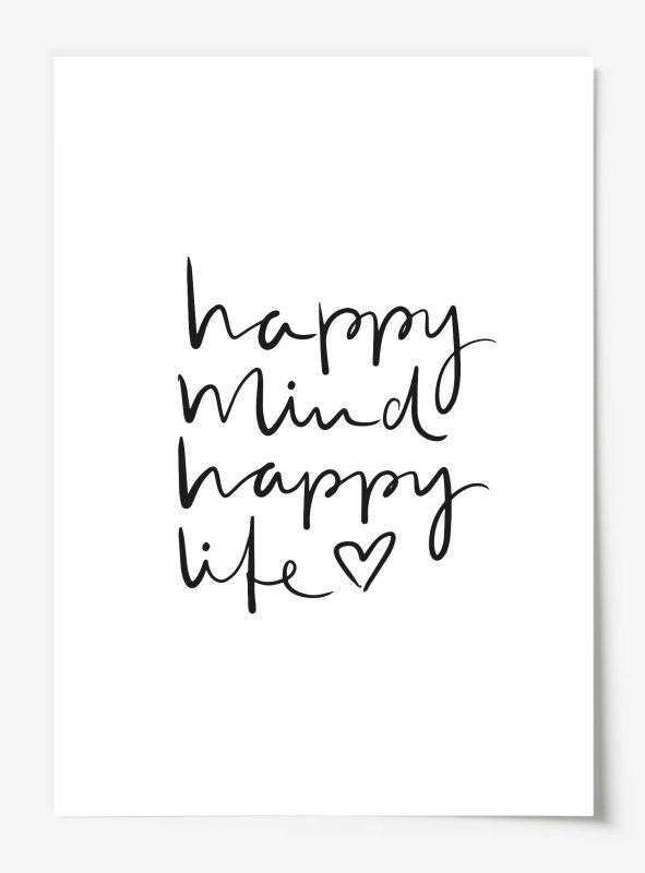 Happy mind happy life, Poster