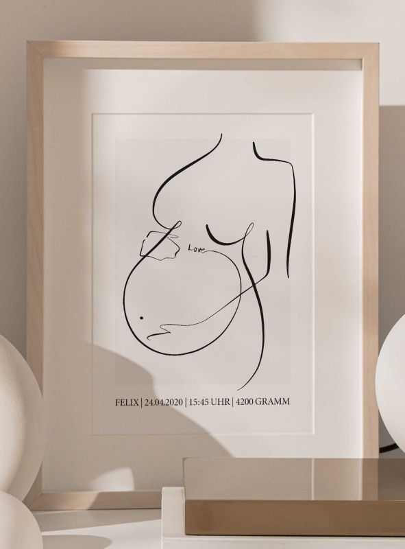 Schwangerschaft, Personalisiertes Download Poster