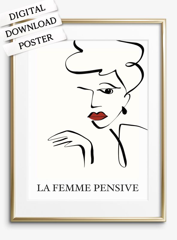 La Femme Pensive, Download Poster