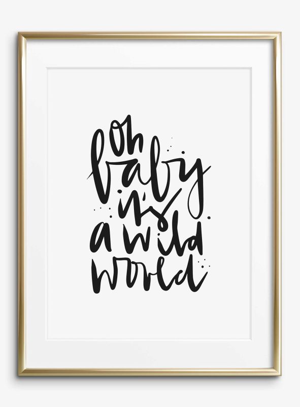 Oh baby it's a wild world, Poster