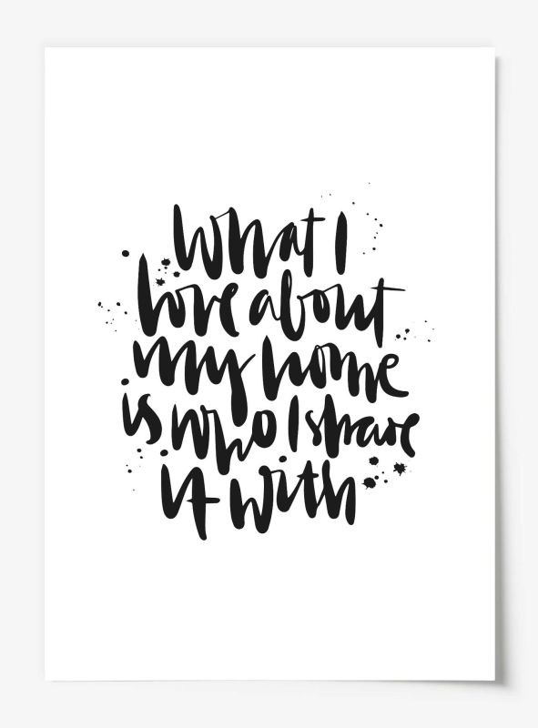 What I love about my home is who I share it with, Poster